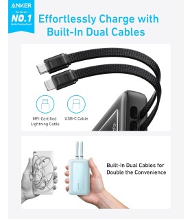 پاوربانک ۲۰ هزار انکر مدل Anker Power Bank A1681 30W Max - رنگ مشکی