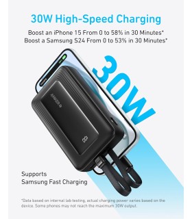 پاوربانک ۲۰ هزار انکر مدل Anker Power Bank A1681 30W Max - رنگ آبی