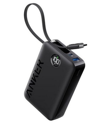 پاوربانک ۲۰ هزار انکر مدل Anker Power Bank A1647 with Built-in USB-C Cable - رنگ مشکی