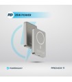 پاوربانک بی‌سیم ۱۰ هزار پاورولوژی مدل Powerology 20W PD & 15W Magsafe PPBCHA34TI - رنگ تیتانیوم