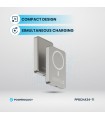 پاوربانک بی‌سیم ۱۰ هزار پاورولوژی مدل Powerology 20W PD & 15W Magsafe PPBCHA34TI - رنگ تیتانیوم