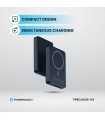 پاوربانک بی‌سیم ۱۰ هزار پاورولوژی مدل Powerology 20W PD & 15W Magsafe PPBCHA34-TI - رنگ تیتانیوم