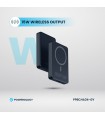 پاوربانک بی‌سیم ۱۰ هزار پاورولوژی مدل Powerology 20W PD & 15W Magsafe PPBCHA34-TI - رنگ تیتانیوم