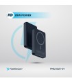 پاوربانک بی‌سیم ۱۰ هزار پاورولوژی مدل Powerology 20W PD & 15W Magsafe PPBCHA34-TI - رنگ تیتانیوم
