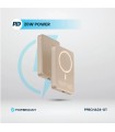 پاوربانک بی‌سیم ۱۰ هزار پاورولوژی مدل Powerology 20W PD & 15W Magsafe PPBCHA34-DT - رنگ مسی
