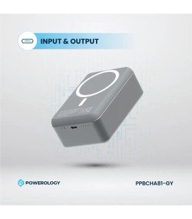 پاوربانک مگ سیف ۳۰ هزار میلی‌آمپر پاورولوژی مدل Powerology Power Bank PPBCH81-GY - رنگ خاکستری