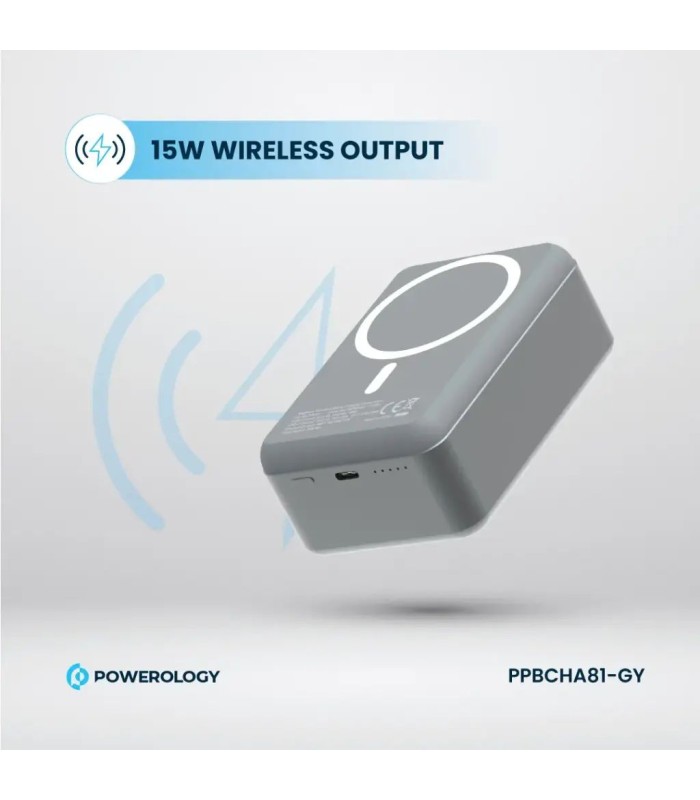 پاوربانک مگ سیف ۳۰ هزار میلی‌آمپر پاورولوژی مدل Powerology Power Bank PPBCH81-GY - رنگ خاکستری