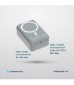 پاوربانک مگ سیف ۳۰ هزار میلی‌آمپر پاورولوژی مدل Powerology Power Bank PPBCH81-GY - رنگ خاکستری