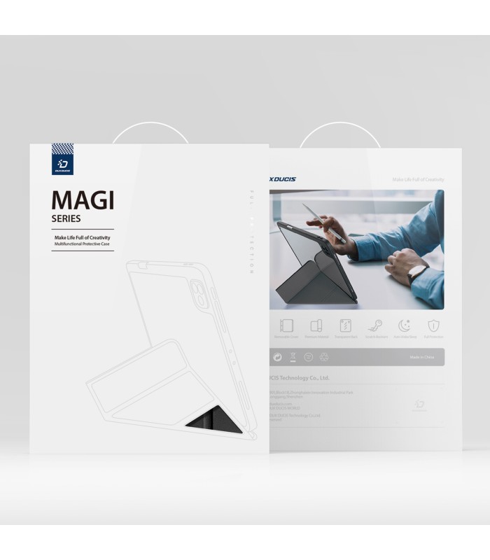 کیف کلاسوری دوکس دوکیس مدل Magi Series Case - مناسب برای آیپد پرو ۱۳ اینچی (۲۰۲۴) - رنگ مشکی