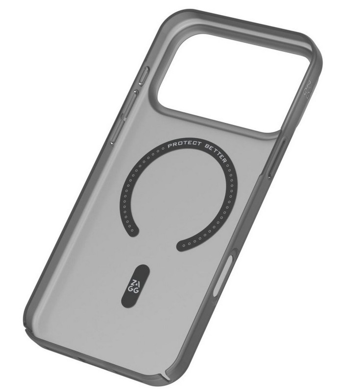 قاب مگ‌سیف آیفون زگ مدل ZAGG Hampton Snap Lite Case مناسب برای آیفون ۱۷ پرومکس | رنگ خاکستری مات
