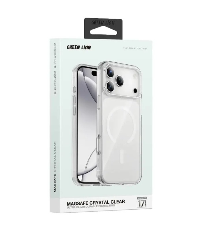 قاب شفاف گرین مدل Green MagSafe Crystal Clear Case - مناسب برای آیفون ۱۷ پرومکس