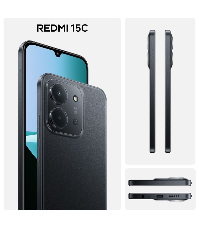 گوشی موبایل شیائومی مدل Xiaomi Redmi 15C 4G - رم/ظرفیت ۸-۲۵۶ گیگابایت - رنگ مشکی