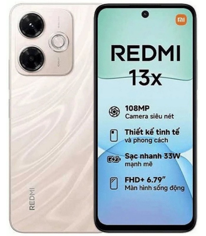 گوشی موبایل شیائومی مدل Xiaomi Redmi 13X - رم/ظرفیت ۸-۲۵۶ گیگابایت - رنگ طلایی