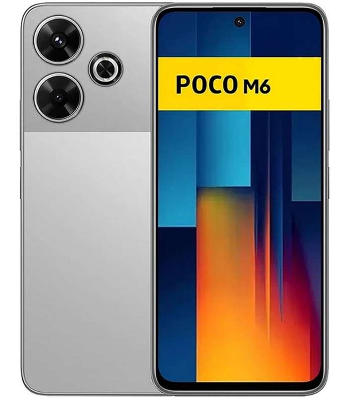 گوشی موبایل شیائومی پوکو مدل Xiaomi POCO M6 - رم/ظرفیت ۸-۲۵۶ گیگابایت - رنگ نقره‌ای