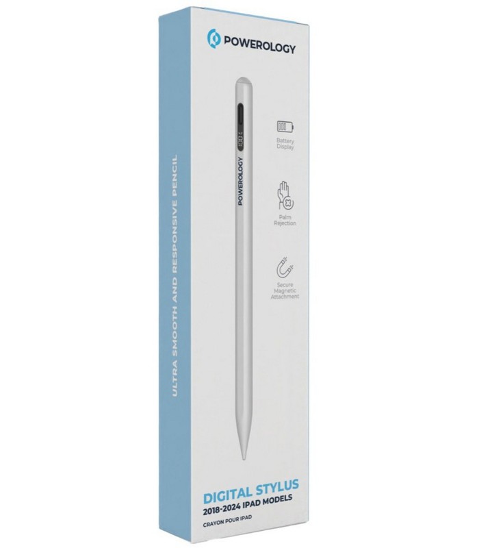 قلم لمسی مگنتیک پاورولوژی مدل Digital Stylus - رنگ سفید