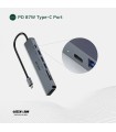 هاب ۷ در ۱ تایپ سی گرین لاین مدل Green Lion GN7N1CHUBGY USB-C