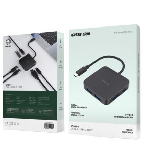 هاب ۷ در ۱ تایپ سی گرین لاین مدل Green Lion GHB-7 PD 3.0