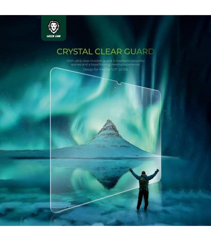 محافظ نمایشگر آیپد گرین لاین مدل Green Lion Ipad Screen Guard مناسب آیپد ایر ۱۳ اینچ (۲۰۲۴) - شفاف