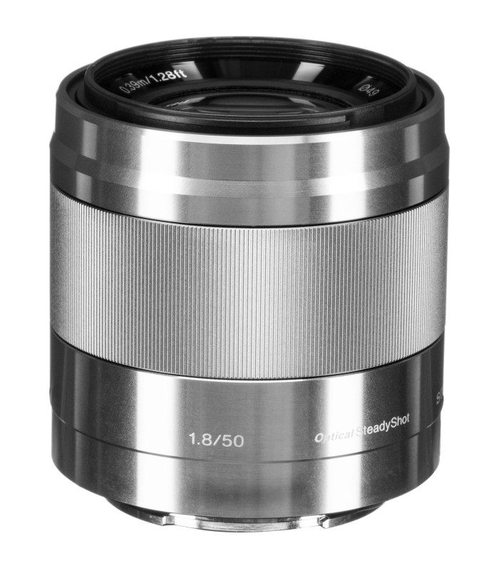 لنز پرایم سونی مدل Sony E 50mm f/1.8 OSS Lens - رنگ نقره‌ای