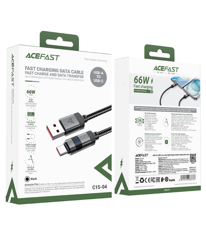 کابل Type-C ایس‌ فست مدل ACEFAST C15-04