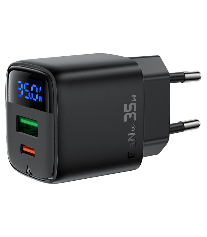 شارژر دیواری ایس‌ فست مدل ACEFAST Fast GaN PD35W A116 Fast Charger توان ۳۵ وات - مشکی - گارانتی ۱۸ ماهه