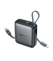 پاوربانک ۱۰.۰۰۰ ایس‌ فست مدل ACEFAST GaN PD22.5W Fast Charger M23 توان ۲۲.۵ وات همراه با کابل - مشکی - گارانتی ۱۸ ماهه