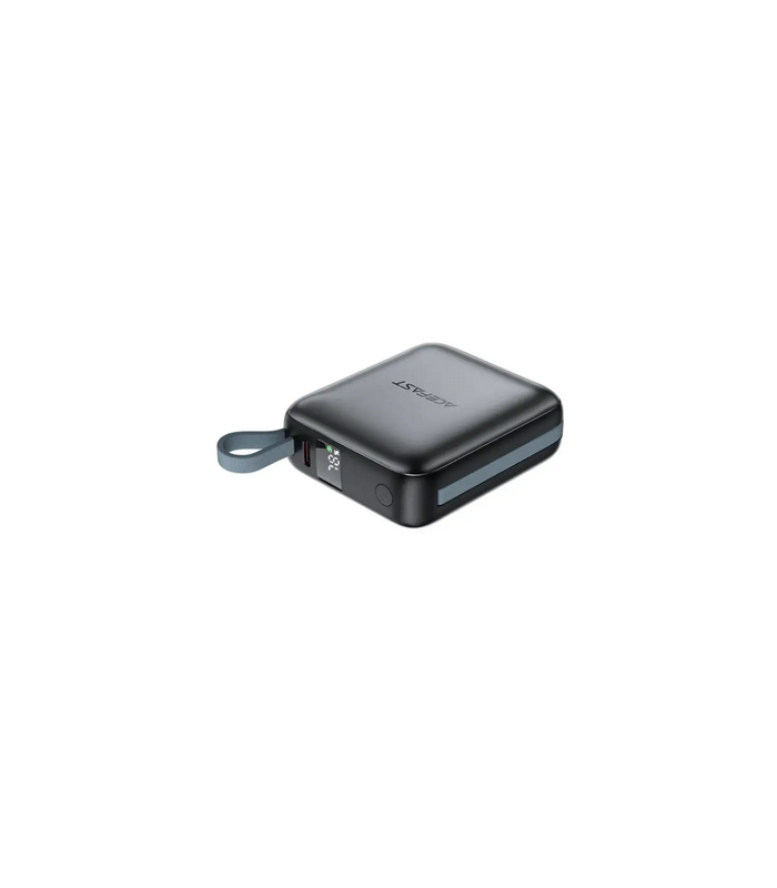 پاوربانک ۱۰.۰۰۰ ایس‌ فست مدل ACEFAST GaN PD22.5W Fast Charger M23 توان ۲۲.۵ وات همراه با کابل - مشکی - گارانتی ۱۸ ماهه
