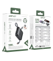 پاوربانک ۱۰.۰۰۰ ایس‌ فست مدل ACEFAST GaN PD22.5W Fast Charger M23 توان ۲۲.۵ وات همراه با کابل - مشکی - گارانتی ۱۸ ماهه
