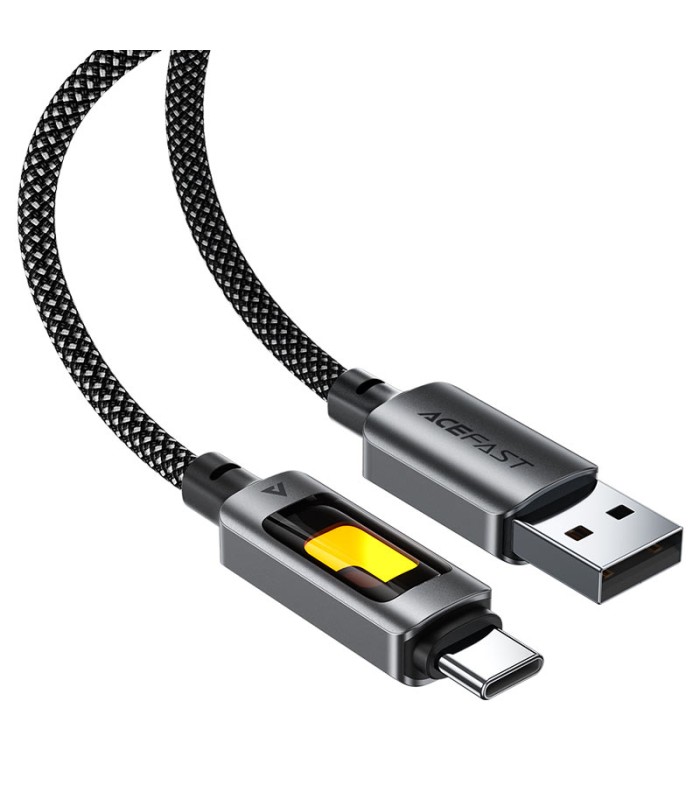 کابل Type-C ایس‌فست ACEFAST C21-04 طول 1.2 متر شدت جریان 3 آمپر - مشکی - گارانتی 18 ماهه
