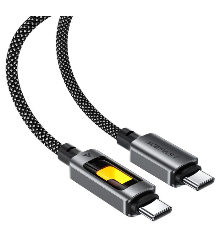 کابل Type-C به Type-C ایس‌فست ACEFAST C21-03 طول 1.2 متر توان 60 وات - مشکی - گارانتی 18 ماهه