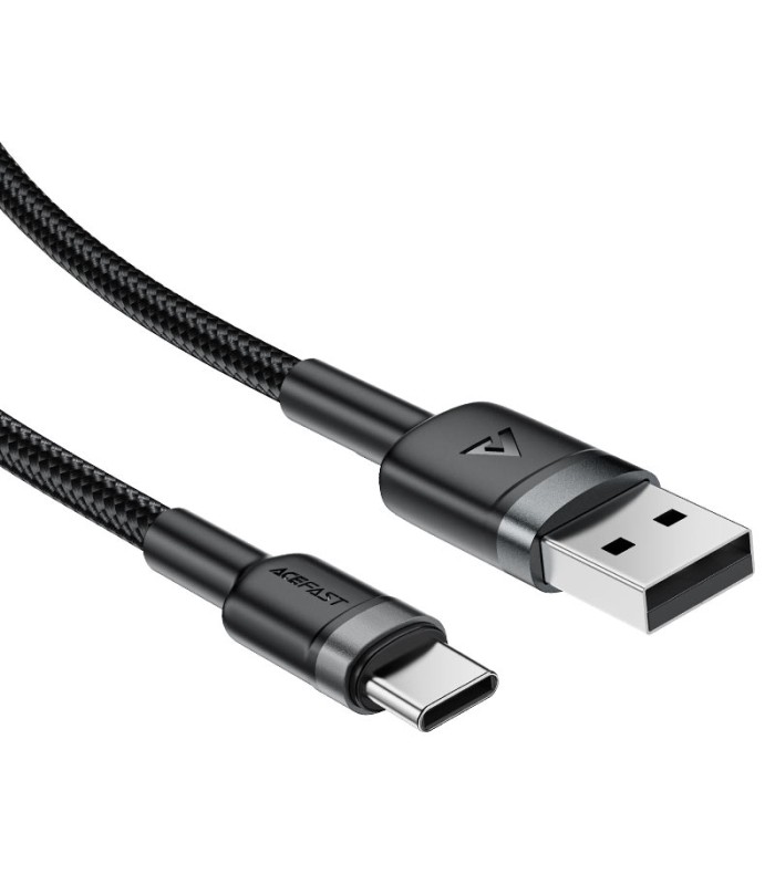 کابل Type-C ایس‌ فست مدل ACEFAST Cable C22-04 طول ۱.۲ متر شدت جریان ۳ آمپر - مشکی - گارانتی ۱۸ ماهه