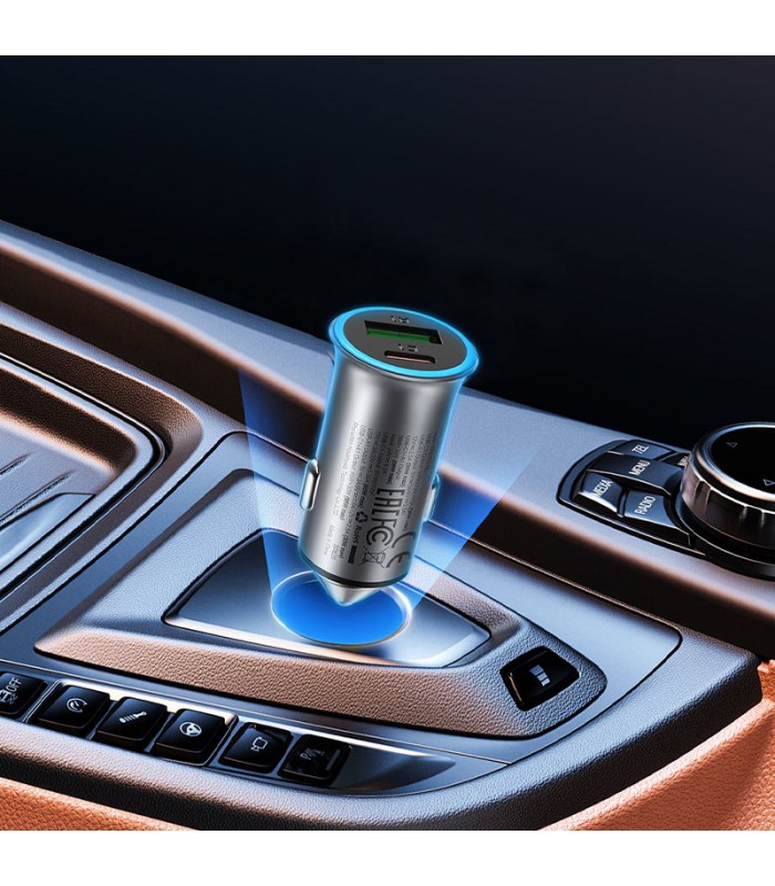 شارژر فندکی ایس‌ فست مدل ACEFAST Car Charger B16 توان ۹۵ وات - خاکستری تیره - گارانتی ۱۸ ماهه
