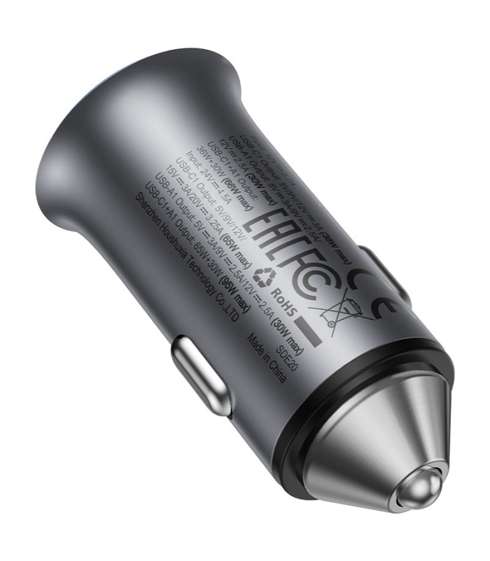 شارژر فندکی ایس‌ فست مدل ACEFAST Car Charger B16 توان ۹۵ وات - خاکستری تیره - گارانتی ۱۸ ماهه