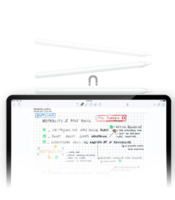 قلم لمسی ایس‌ فست مدل ACEFAST Capacitive Universal V1 Pen - سفید - گارانتی ۱۸ ماهه
