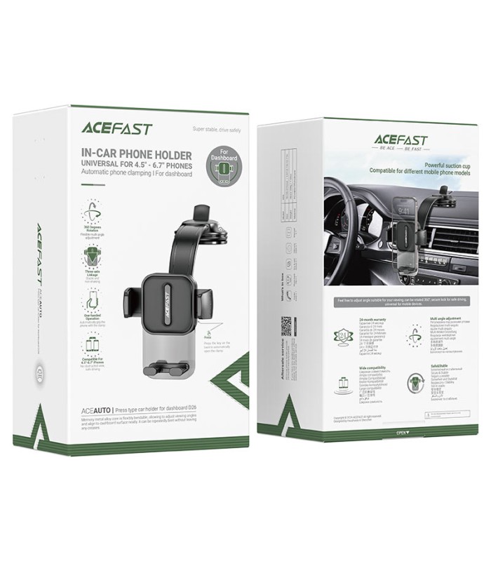 هولدر و پایه نگهدارنده خودرو ایس‌ فست مدل ACEFAST Holder D26 | رنگ مشکی