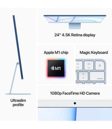 آی‌مک ۲۴ اینچ M1 8-7Core/256GB/8GB مدل MJVA3 - رنگ صورتی