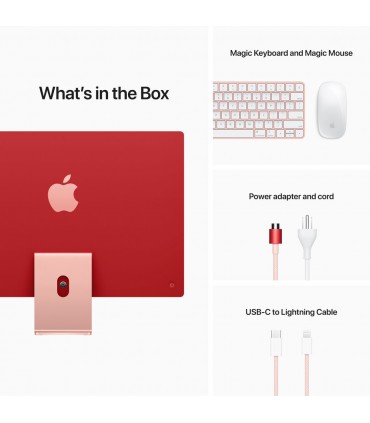 آی‌مک ۲۴ اینچ M1 8-7Core/256GB/8GB مدل MJVA3 - رنگ صورتی