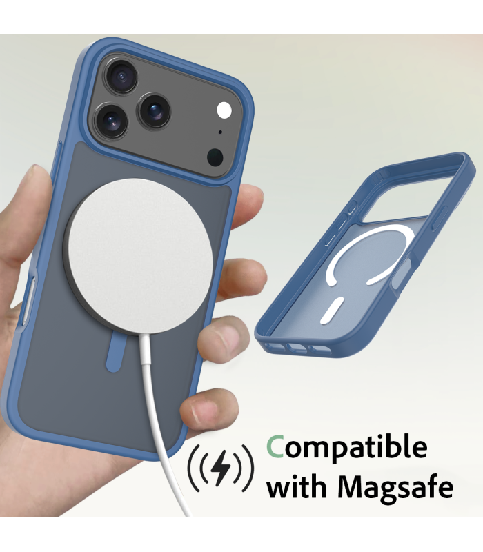 قاب مگ سیف دلفی مدل Delfy KryoCase - مناسب برای آیفون ۱۷ پرومکس - آبی مات