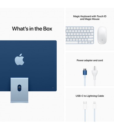 آی‌مک ۲۴ اینچ M1 8-8Core/256GB/8GB مدل MGPK3 - رنگ آبی