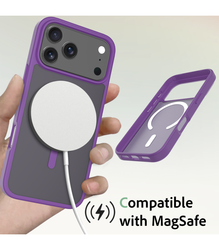 قاب مگ سیف دلفی مدل Delfy KryoCase - مناسب برای آیفون ۱۷ پرومکس - بنفش مات