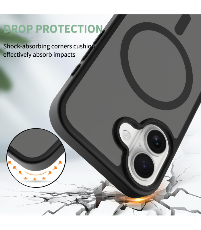 قاب مگ سیف دلفی مدل Delfy KryoCase - مناسب برای آیفون ۱۷ نرمال - مشکی مات
