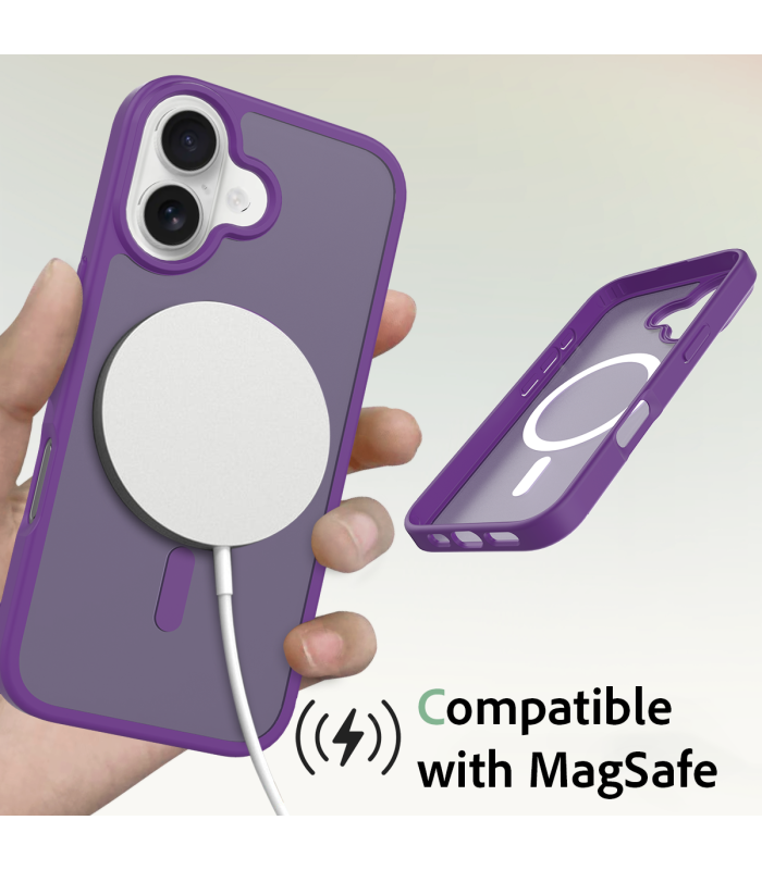 قاب مگ سیف دلفی مدل Delfy KryoCase - مناسب برای آیفون ۱۷ نرمال - بنفش مات