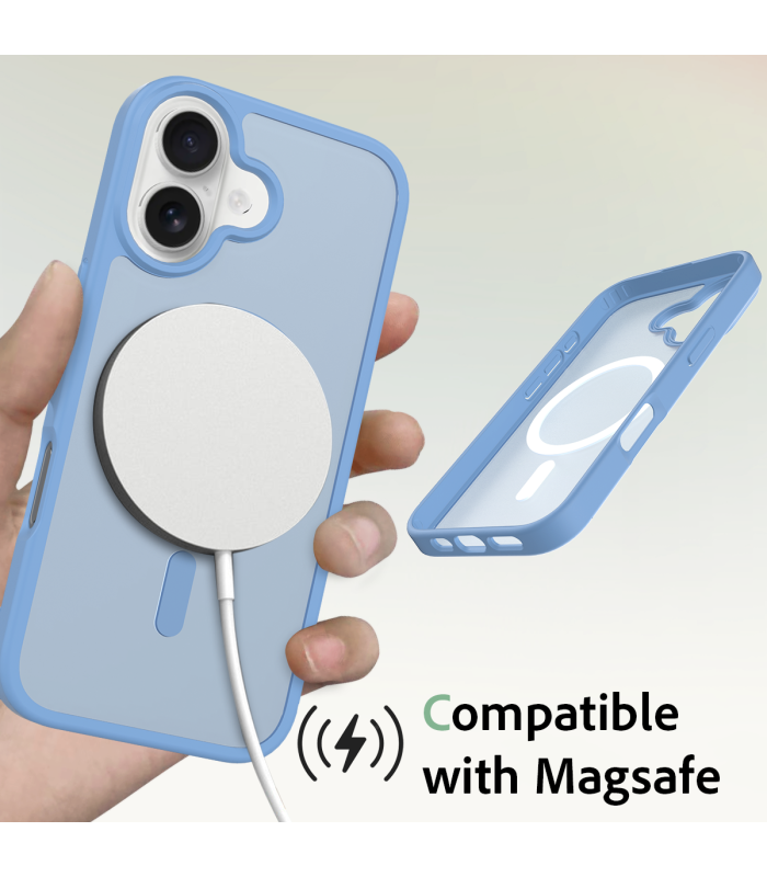 قاب مگ سیف دلفی مدل Delfy KryoCase - مناسب برای آیفون ۱۷ نرمال - آبی مات