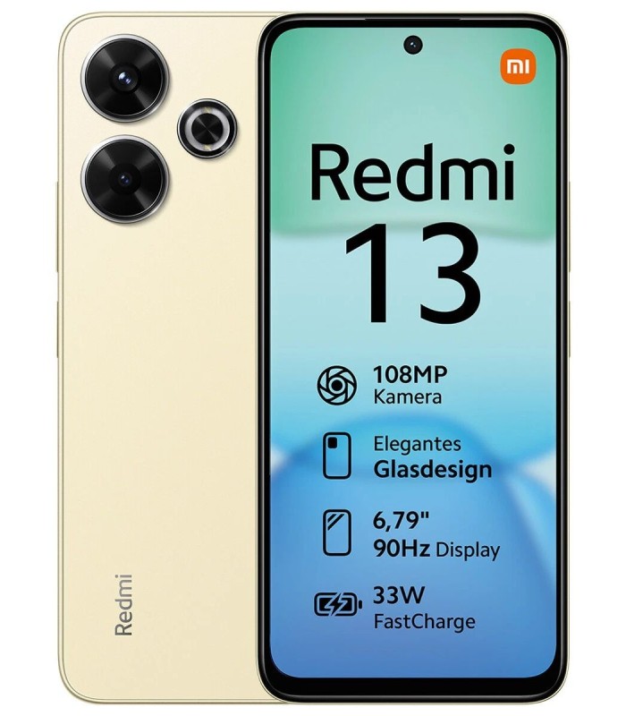 گوشی موبایل شیائومی مدل Xiaomi Redmi 13 - رم/ظرفیت ۸-۲۵۶ گیگابایت - رنگ طلایی