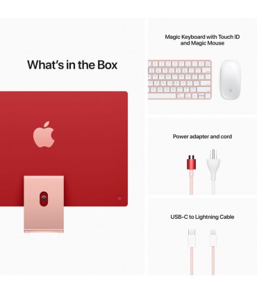 آی‌مک ۲۴ اینچ M1 8-8Core/256GB/8GB مدل MGPM3 - رنگ صورتی
