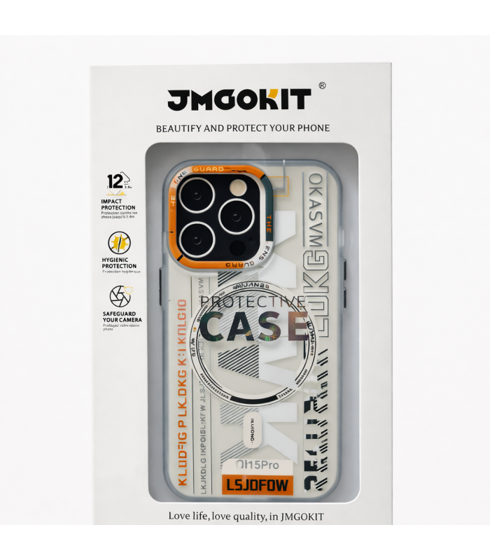 قاب آیفون مگ‌ سیف جی ام گو کیت مدل JMGOKIT MWK مناسب برای آیفون ۱۳ پرو | رنگ سفید مات