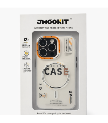 قاب آیفون مگ‌ سیف جی ام گو کیت مدل JMGOKIT Case مناسب برای آیفون ۱۳ پرو | رنگ سفید مات