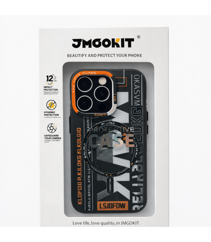 قاب آیفون مگ‌ سیف جی ام گو کیت مدل JMGOKIT MWK مناسب برای آیفون ۱۳ پرو مکس | رنگ مشکی