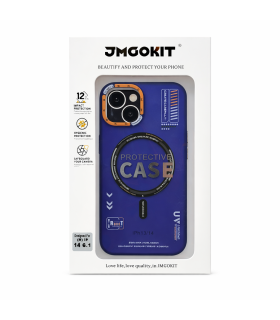 قاب آیفون مگ‌ سیف جی ام گو کیت مدل JMGOKIT Case مناسب برای آیفون ۱۳ و ۱۴ | رنگ آبی مات