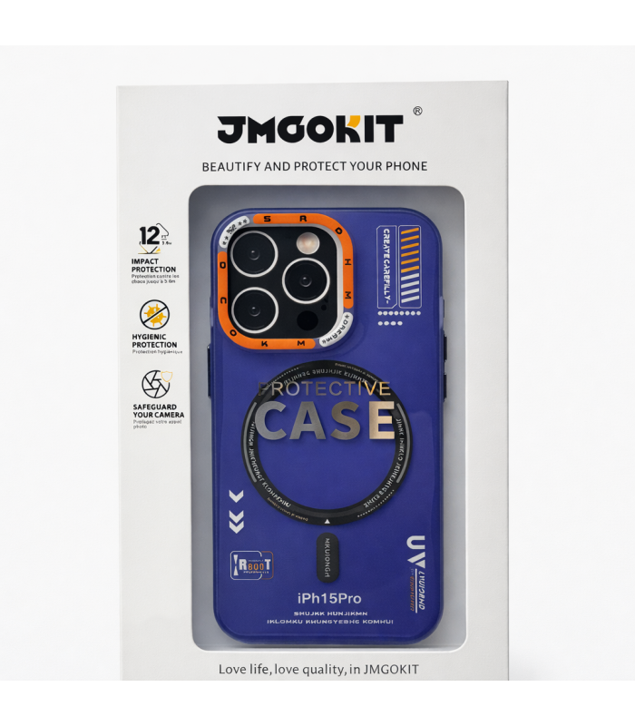 قاب آیفون مگ‌ سیف جی ام گو کیت مدل JMGOKIT Case مناسب برای آیفون ۱۳ پرو | رنگ آبی مات